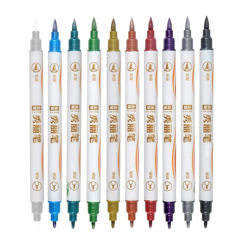 Μεταλλικά στυλό Dual Tip 10 Colors