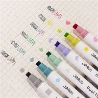 6 Χρώματα Stamp Double Headed Highlighter