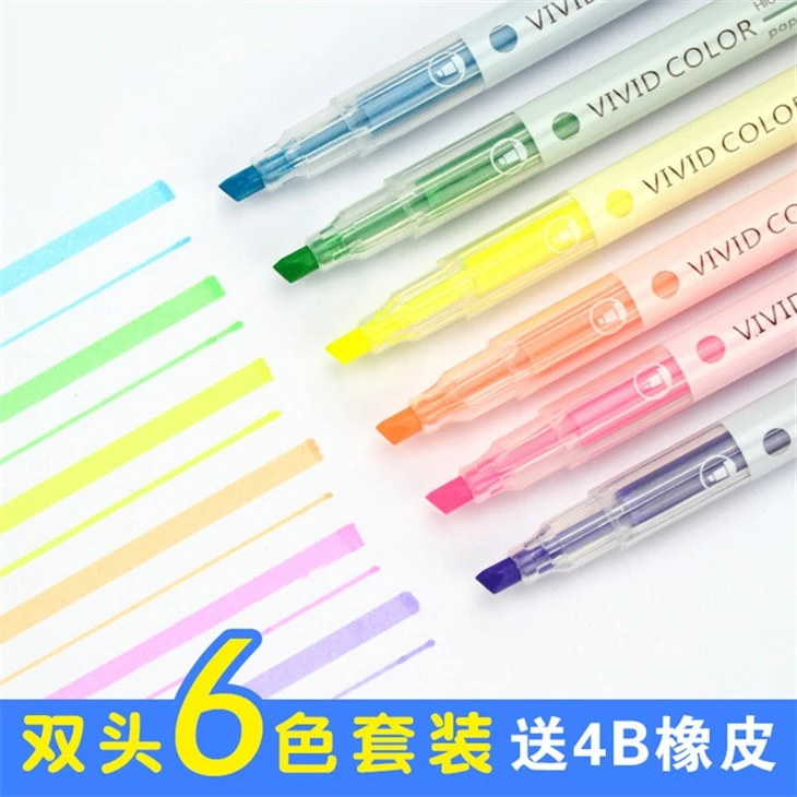 6 τμχ Αρωματικό Highlighter με διπλή άκρη